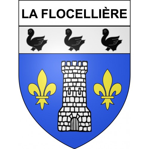 La Flocellière Sticker wappen, gelsenkirchen, augsburg, klebender aufkleber