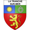 Pegatinas escudo de armas de La Tranche-sur-Mer adhesivo de la etiqueta engomada