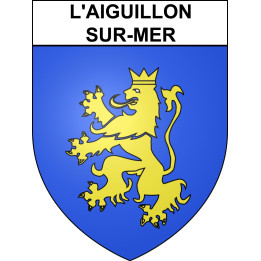 Pegatinas escudo de armas de L'Aiguillon-sur-Mer adhesivo de la etiqueta engomada