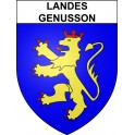 Landes-Genusson Sticker wappen, gelsenkirchen, augsburg, klebender aufkleber