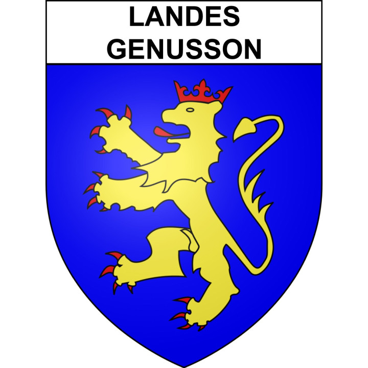 Pegatinas escudo de armas de Landes-Genusson adhesivo de la etiqueta engomada