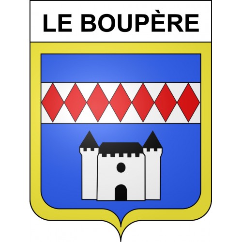 Pegatinas escudo de armas de Le Boupère adhesivo de la etiqueta engomada