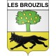 Les Brouzils 85 ville sticker blason écusson autocollant adhésif