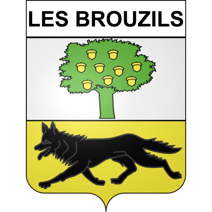 Les Brouzils 85 ville sticker blason écusson autocollant adhésif