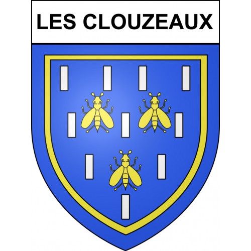 Les Clouzeaux 85 ville sticker blason écusson autocollant adhésif