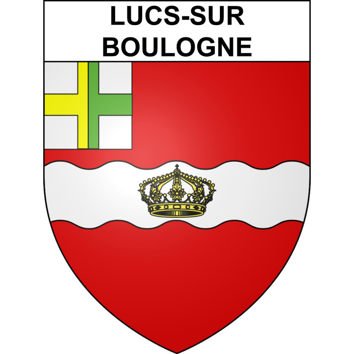 Pegatinas escudo de armas de Lucs-sur-Boulogne adhesivo de la etiqueta engomada
