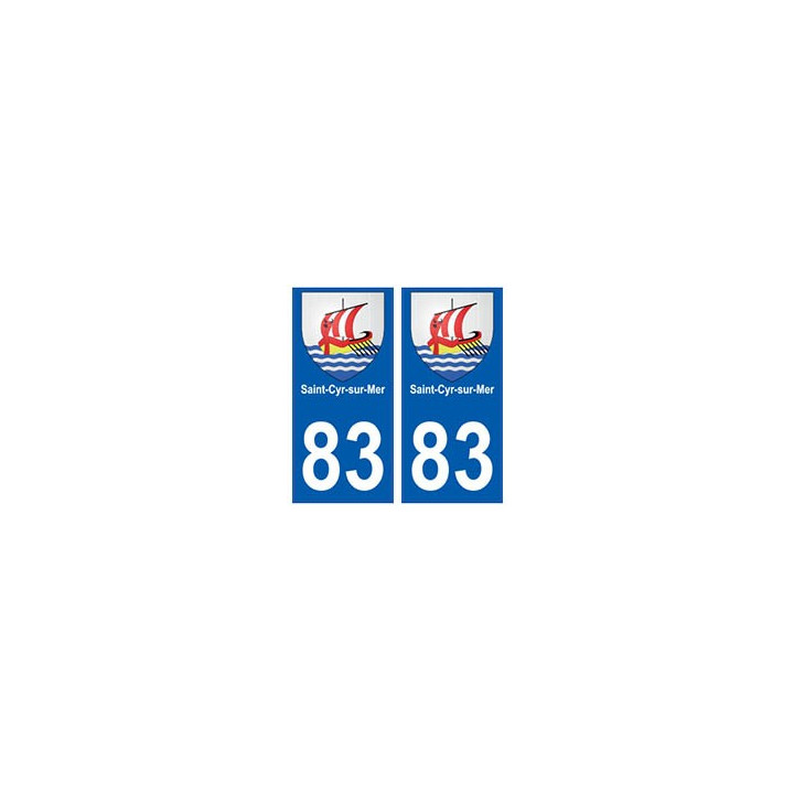 83 Saint-Cyr-sur-Mer autocollant plaque immatriculation ville