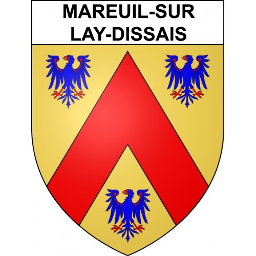 Mareuil-sur-Lay-Dissais Sticker wappen, gelsenkirchen, augsburg, klebender aufkleber