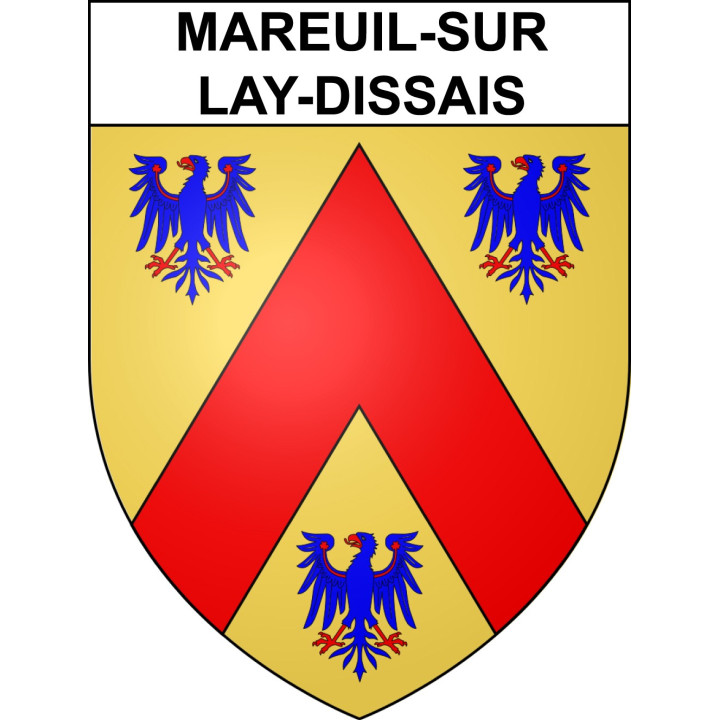 Mareuil-sur-Lay-Dissais 85 ville sticker blason écusson autocollant adhésif