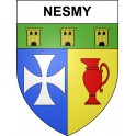 Nesmy Sticker wappen, gelsenkirchen, augsburg, klebender aufkleber