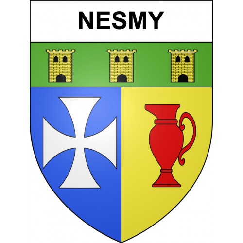 Pegatinas escudo de armas de Nesmy adhesivo de la etiqueta engomada
