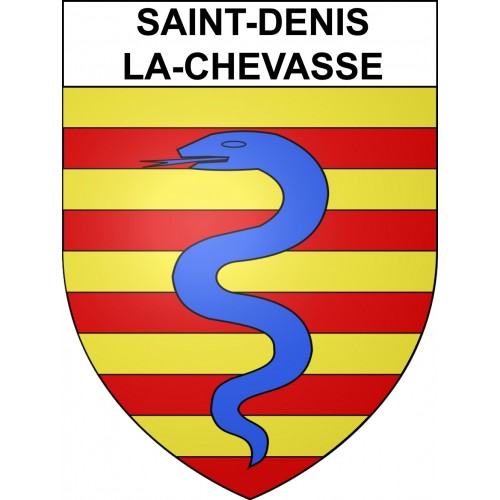 Saint-Denis-la-Chevasse 85 ville sticker blason écusson autocollant adhésif