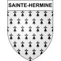 Sainte-Hermine 85 ville sticker blason écusson autocollant adhésif