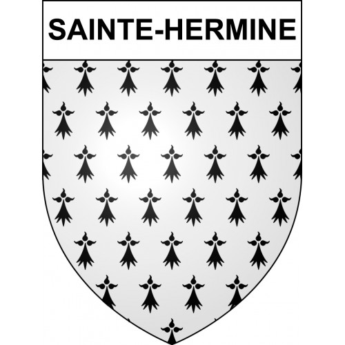Sainte-Hermine 85 ville sticker blason écusson autocollant adhésif