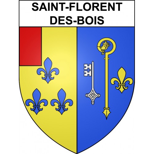 Stickers coat of arms Saint-Florent-des-Bois adhesive sticker