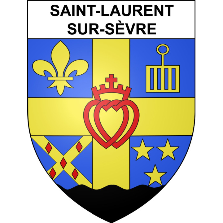 Saint-Laurent-sur-Sèvre Sticker wappen, gelsenkirchen, augsburg, klebender aufkleber