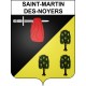 Pegatinas escudo de armas de Saint-Martin-des-Noyers adhesivo de la etiqueta engomada
