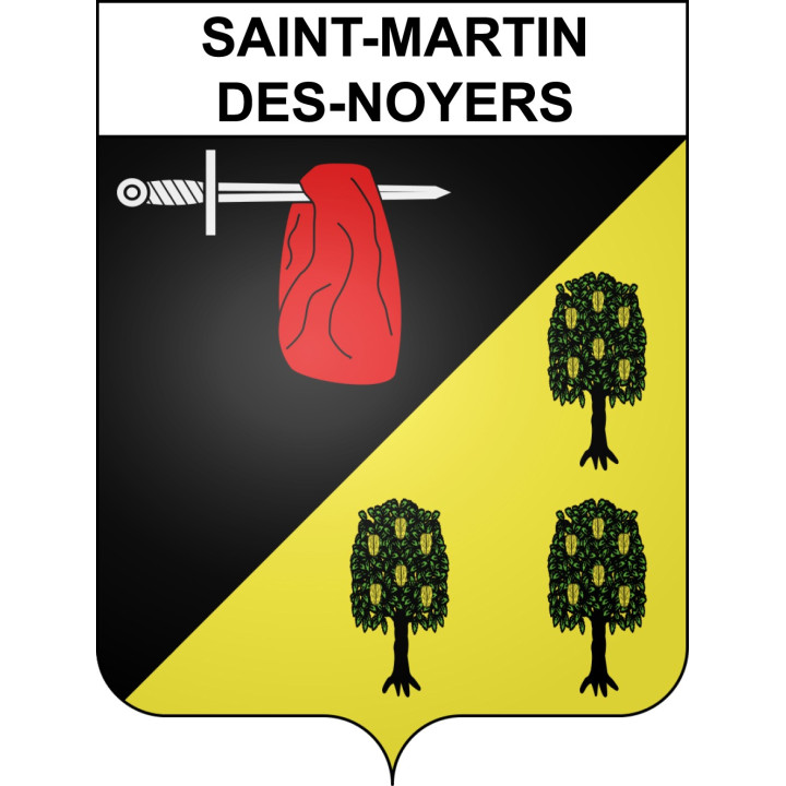 Saint-Martin-des-Noyers Sticker wappen, gelsenkirchen, augsburg, klebender aufkleber