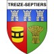 Pegatinas escudo de armas de Treize-Septiers adhesivo de la etiqueta engomada