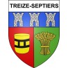 Treize-Septiers Sticker wappen, gelsenkirchen, augsburg, klebender aufkleber