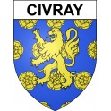 Civray 86 ville sticker blason écusson autocollant adhésif