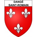 Pegatinas escudo de armas de Dangé-Saint-Romain adhesivo de la etiqueta engomada