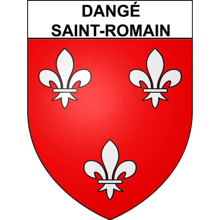 Pegatinas escudo de armas de Dangé-Saint-Romain adhesivo de la etiqueta engomada