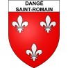 Pegatinas escudo de armas de Dangé-Saint-Romain adhesivo de la etiqueta engomada