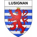 Lusignan 86 ville sticker blason écusson autocollant adhésif