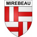 Pegatinas escudo de armas de Mirebeau adhesivo de la etiqueta engomada