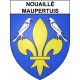 Pegatinas escudo de armas de Nouaillé-Maupertuis adhesivo de la etiqueta engomada