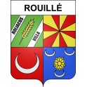 Rouillé 86 ville sticker blason écusson autocollant adhésif