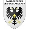Pegatinas escudo de armas de Saint-Georges-lès-Baillargeaux adhesivo de la etiqueta engomada