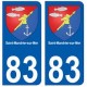 83 Saint-Mandrier-sur-Mer autocollant plaque immatriculation ville