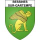 Pegatinas escudo de armas de Bessines-sur-Gartempe adhesivo de la etiqueta engomada