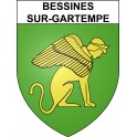 Bessines-sur-Gartempe 87 ville sticker blason écusson autocollant adhésif