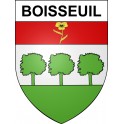Pegatinas escudo de armas de Boisseuil adhesivo de la etiqueta engomada