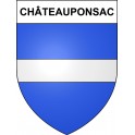 Châteauponsac 87 ville sticker blason écusson autocollant adhésif