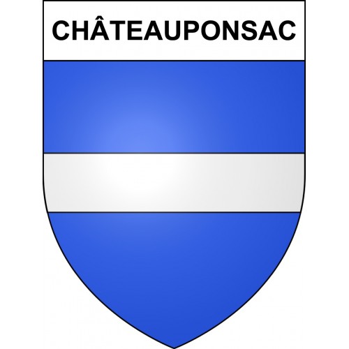 Châteauponsac 87 ville sticker blason écusson autocollant adhésif