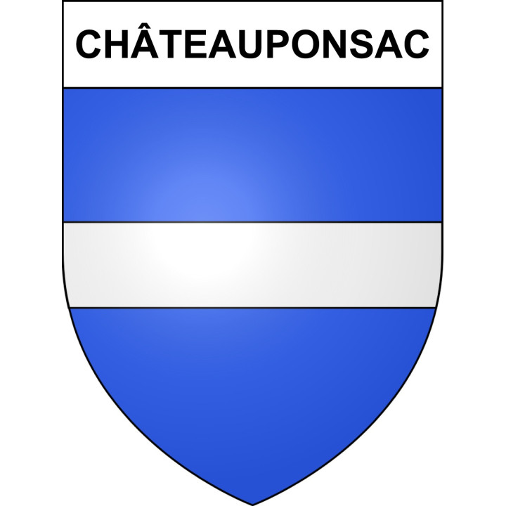 Stickers coat of arms Châteauponsac adhesive sticker