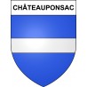 Châteauponsac 87 ville sticker blason écusson autocollant adhésif