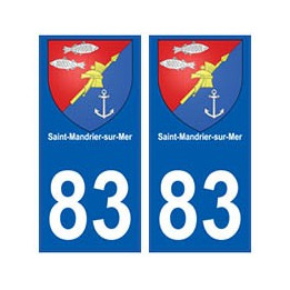 83 Saint-Mandrier-sur-Mer autocollant plaque immatriculation ville