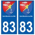 83 Saint-Mandrier-sur-Mer autocollant plaque immatriculation ville