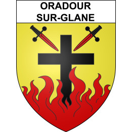 Oradour-sur-Glane Sticker wappen, gelsenkirchen, augsburg, klebender aufkleber