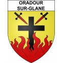 Pegatinas escudo de armas de Oradour-sur-Glane adhesivo de la etiqueta engomada