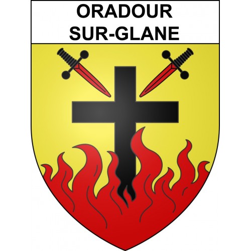Oradour-sur-Glane Sticker wappen, gelsenkirchen, augsburg, klebender aufkleber
