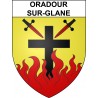 Pegatinas escudo de armas de Oradour-sur-Glane adhesivo de la etiqueta engomada