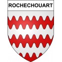 Pegatinas escudo de armas de Rochechouart adhesivo de la etiqueta engomada