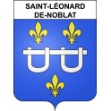 Pegatinas escudo de armas de Saint-Léonard-de-Noblat adhesivo de la etiqueta engomada