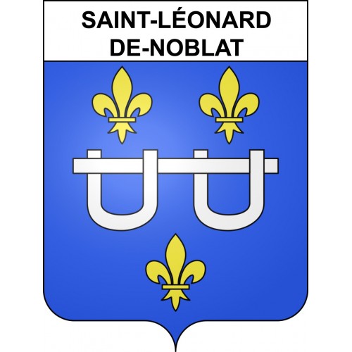 Saint-Léonard-de-Noblat 87 ville sticker blason écusson autocollant adhésif